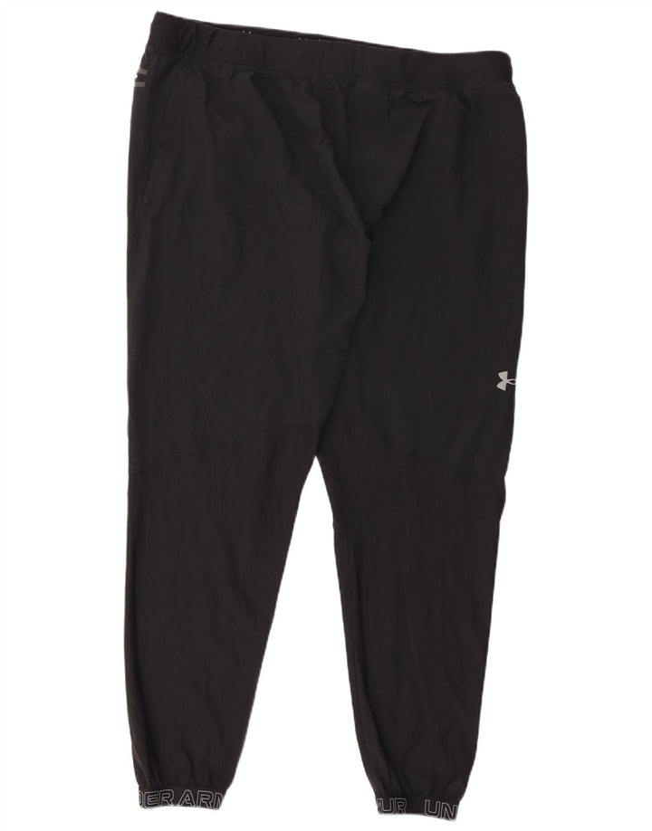 Under Armour Mens Graphic Tracksuit Trousers Joggers 2XL Black Polyester