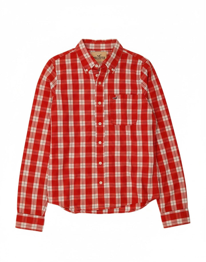 HOLLISTER Mens Shirt Medium Red Check Cotton