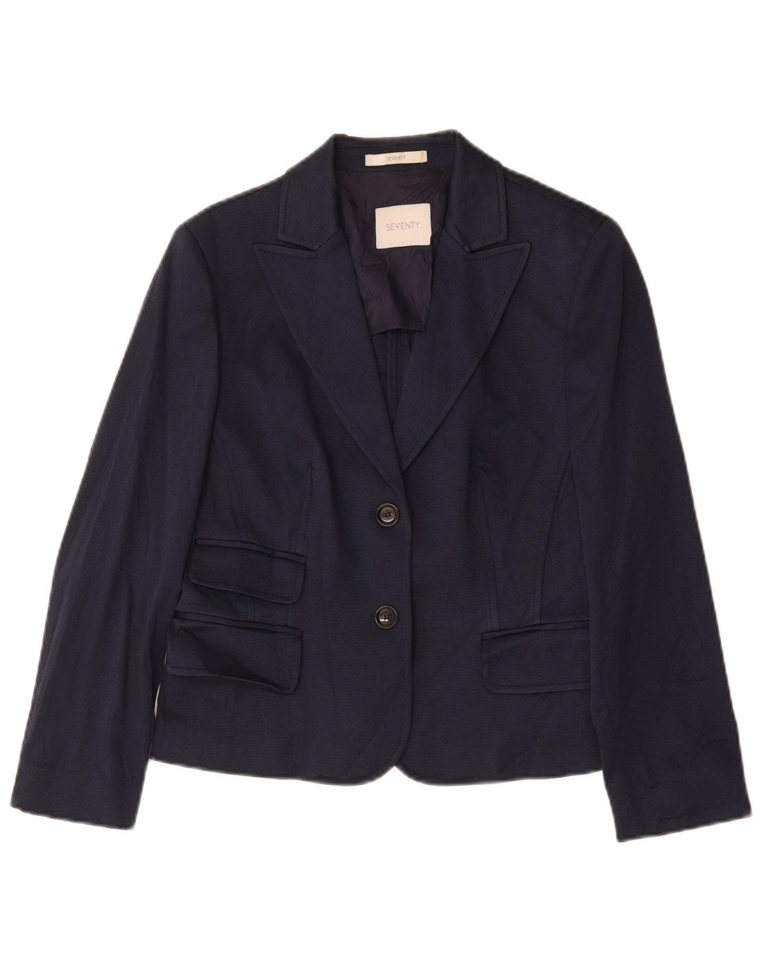 Seventy Chaqueta Blazer De 2 Botones Para Mujer IT 48 XL Algodón Azul Marino