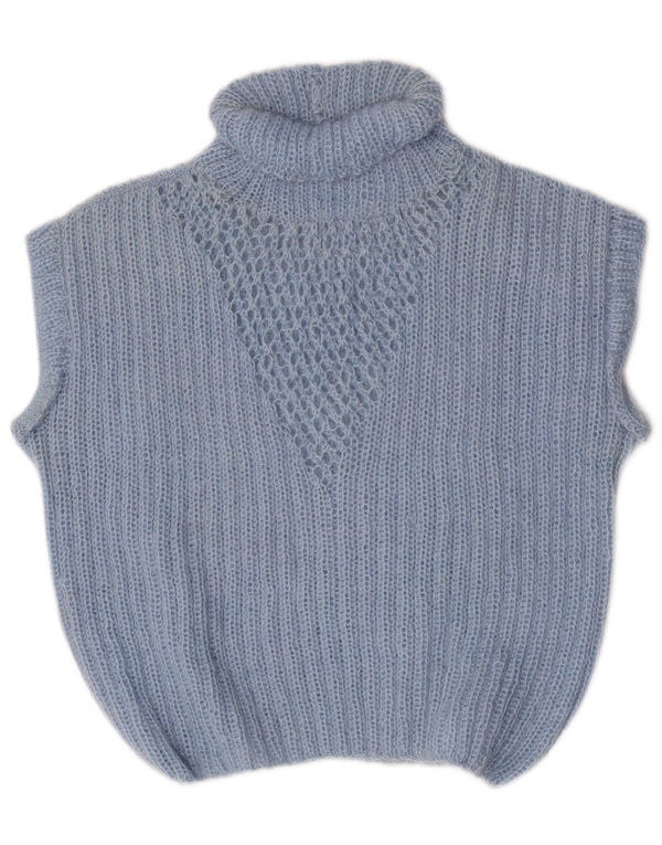 Canottiera vintage da donna UK 10 piccola blu