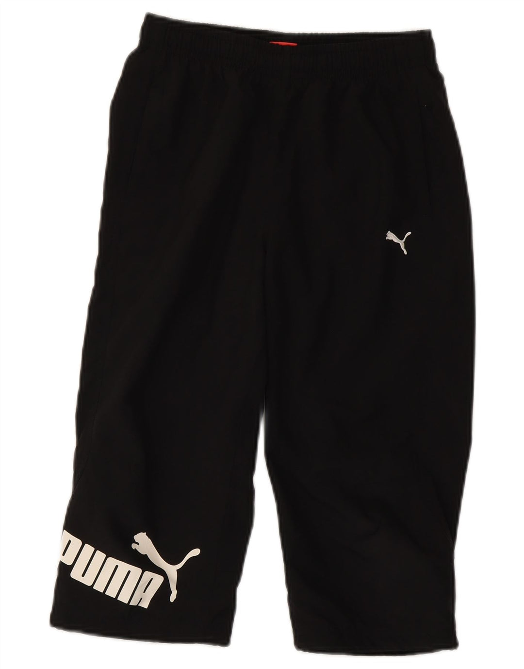 Puma Boys Graphic Capri Tracksuit Trousers 11-12 Years Black