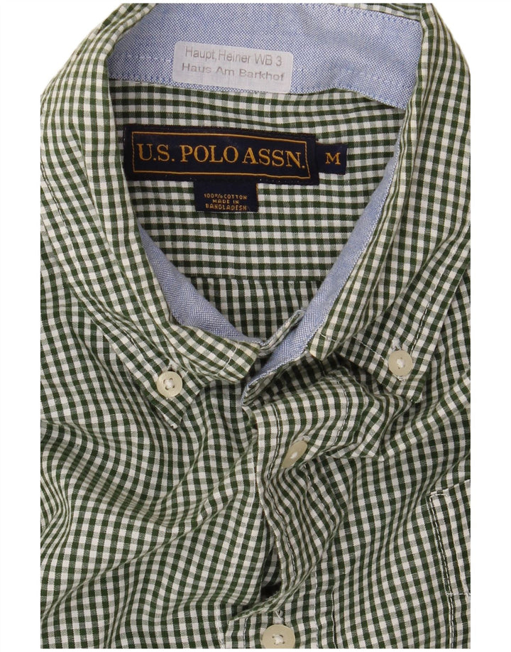 U.S. POLO ASSN. Herreskjorte Medium Green Gingham Cotton
