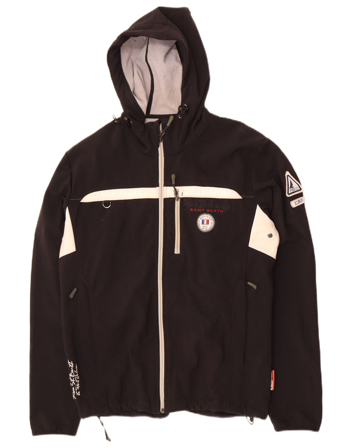 Giacca a vento con cappuccio da uomo CMP UK 40 Large Nero Colourblock Poliestere