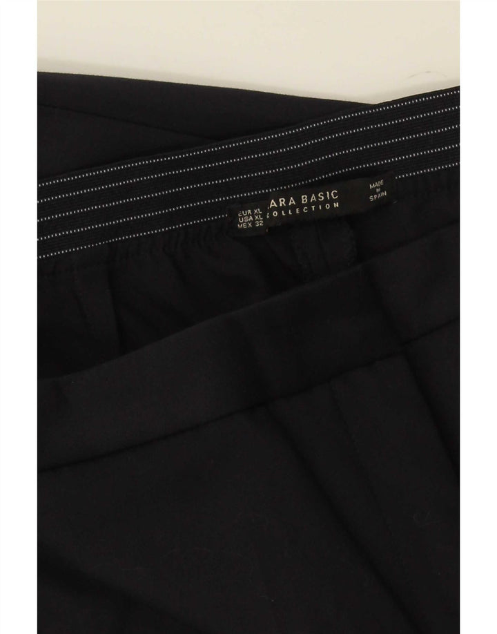 Zara Womens Slim Trousers XL W32 L28 Navy Blue