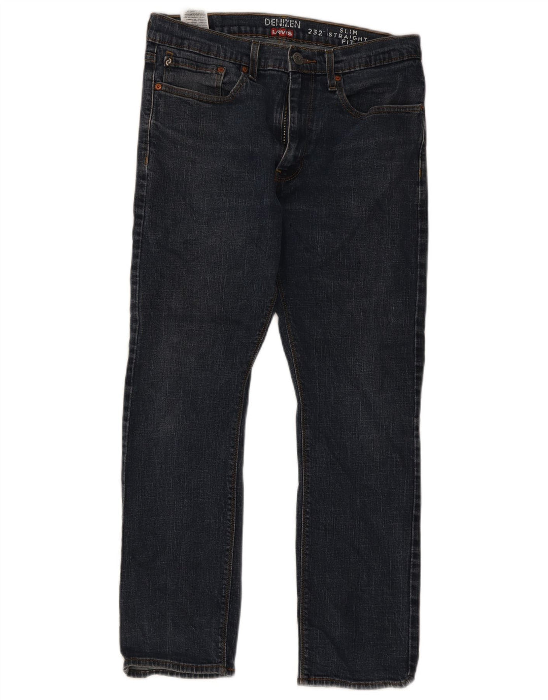 Levi's Mens Denizen Slim Straight Jeans W34 L30 Navy Blue Cotton