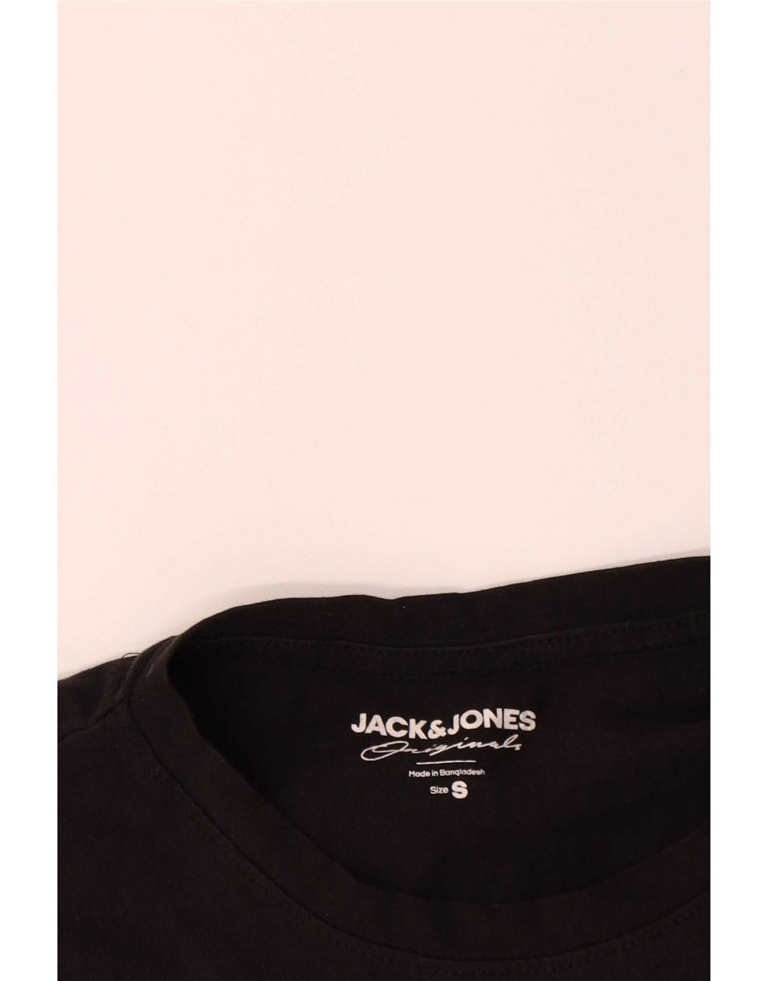 Jack & Jones Mens T-Shirt Top Small Black Cotton