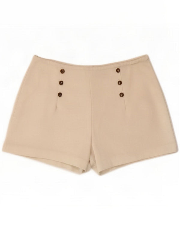 Zara Damen Freizeitshorts Small W26 Off White