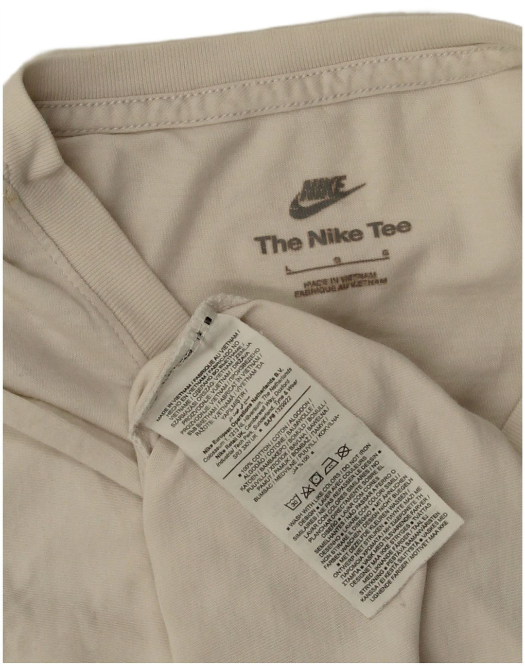 NIKE Herren T-Shirt Top Large Weiß Baumwolle
