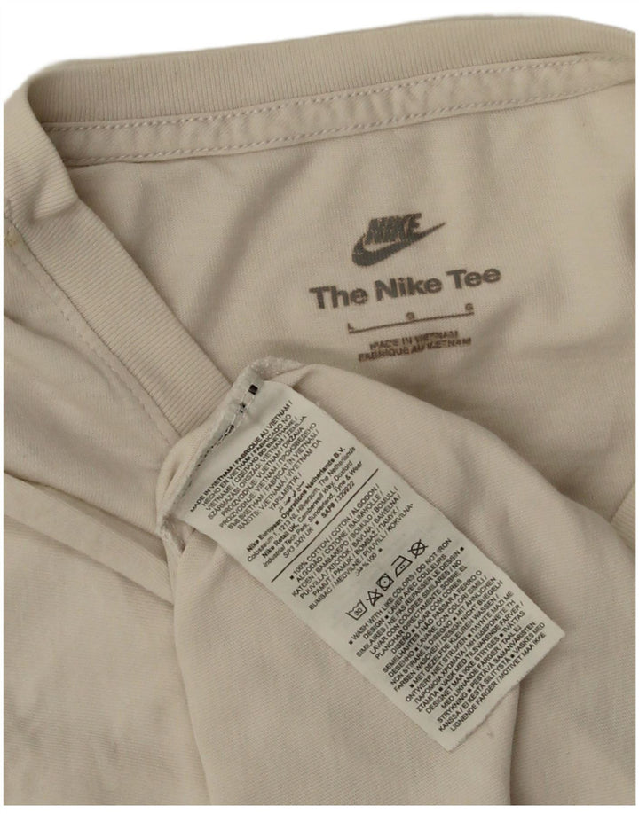 NIKE Herren T-Shirt Top Large Weiß Baumwolle