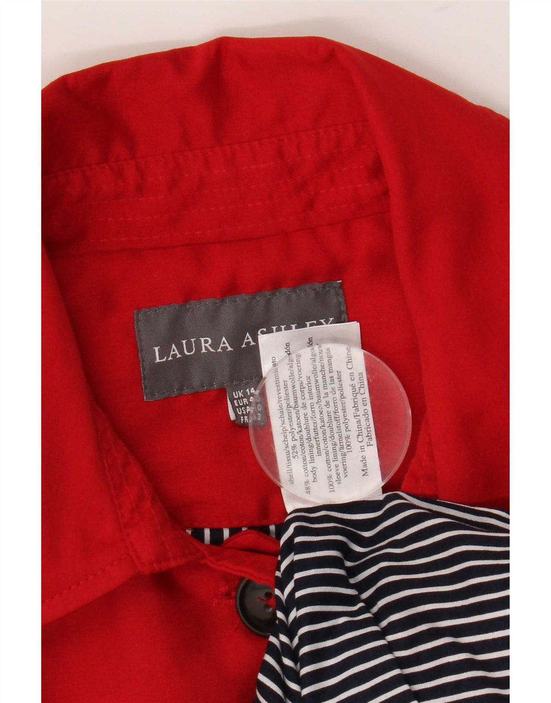 Laura Ashley Γυναικεία καμπαρντίνα UK 14 Μεσαίο κόκκινο πολυεστέρας