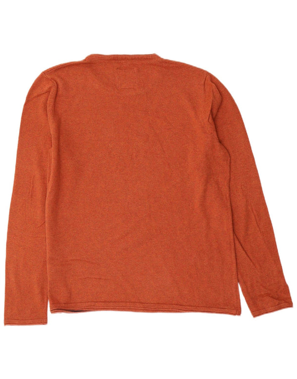 Fat Face Mens Crew Neck Jumper Sweater Large Brown Cotton