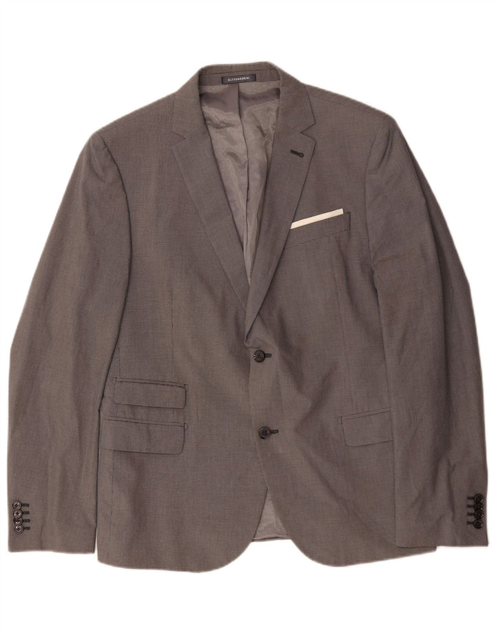 Daniele Alessandrini Veste Blazer 2 Boutons Homme IT 52 XL Pied-de-Poule Gris