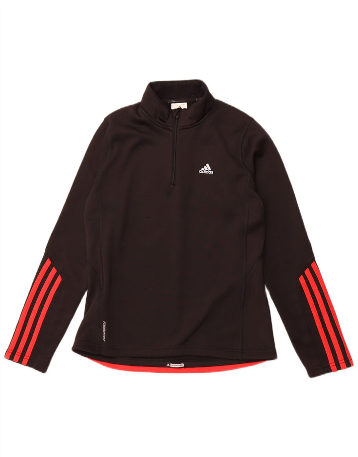 ADIDAS Womens Climawarm Pullover Tracksuit Top UK 12 Medium  Black