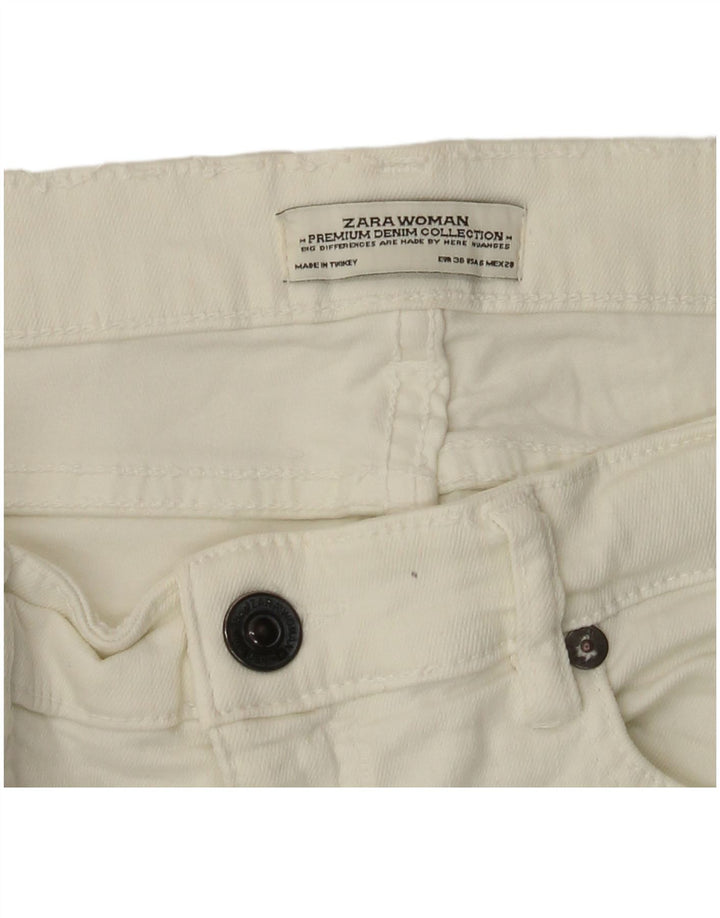 ZARA Dame Slim Jeans EU 38 Small W28 L26 Hvid