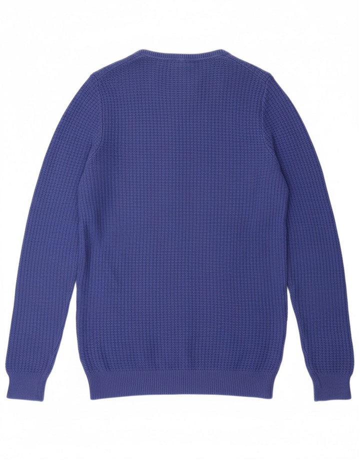MASSIMO DUTTI Mens Crew Neck Jumper Sweater Small Blue Cotton
