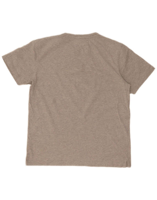 Crew Clothing Mens T-Shirt Top Large Grey Flecked Cotton