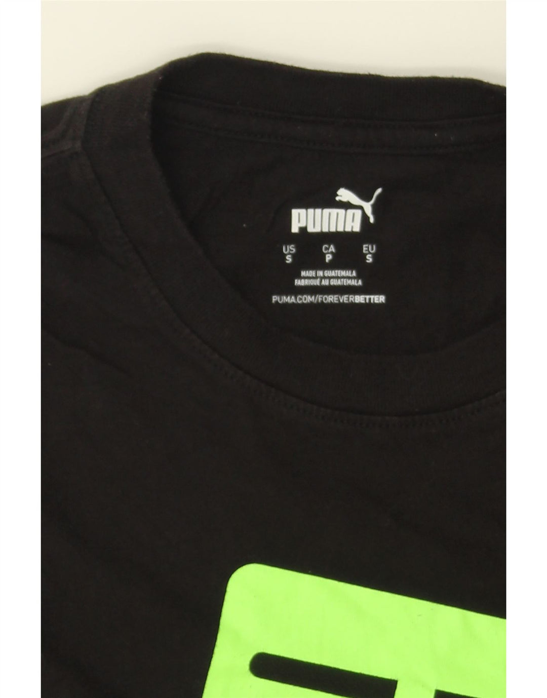 PUMA Mens Graphic T-Shirt Top Small Black Cotton Vintage Puma and Second-Hand Puma from Messina Hembry 