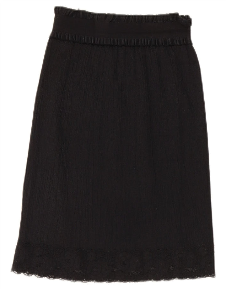 Gonna a trapezio vintage da donna W26 piccola nera