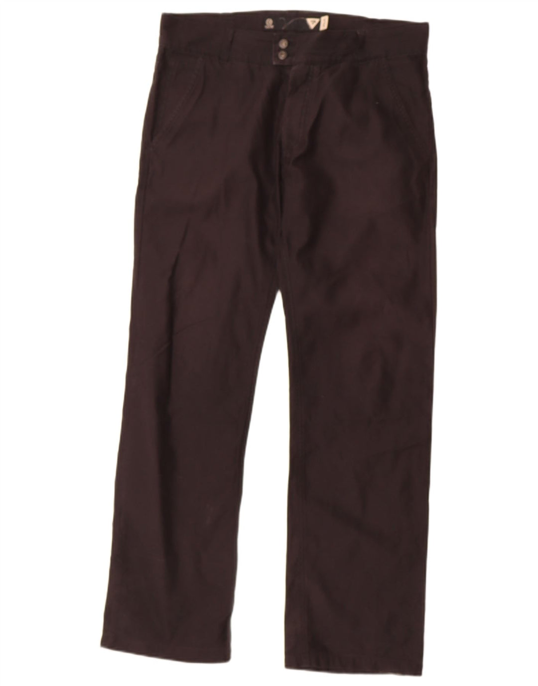 Calça feminina reta GUESS W32 L32 algodão preto