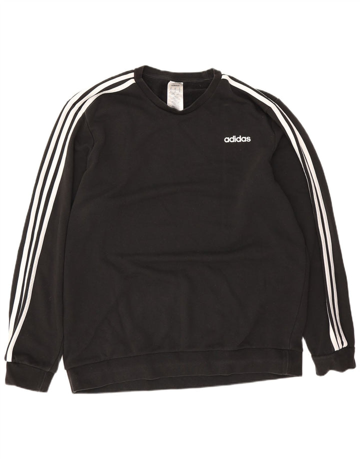 Adidas Herre Sweatshirt Jumper XL Sort Bomuld