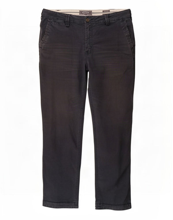 Fat Face Mens Classic Fit Chino nadrág W38 L31 sötétkék pamut