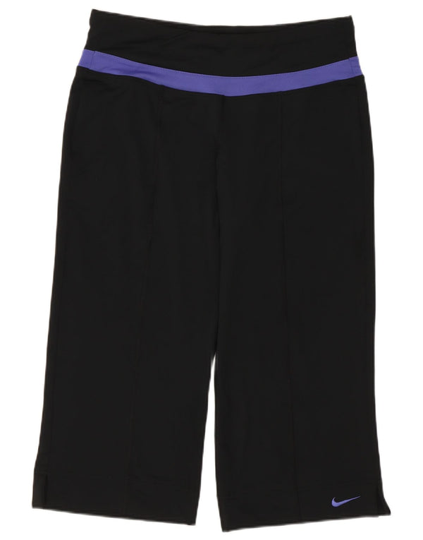 Nike Damen Dri Fit Capri Leggings UK 6 XS Schwarz Colourblock Polyester