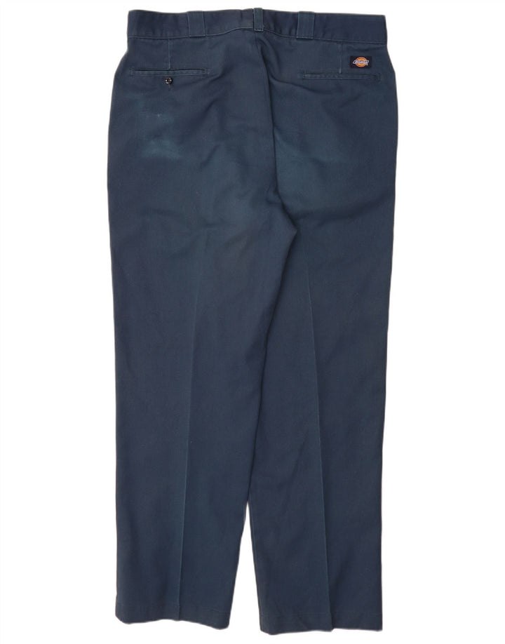 Dickies Lige Chinobukser til mænd W40 L32 Marineblå polyester