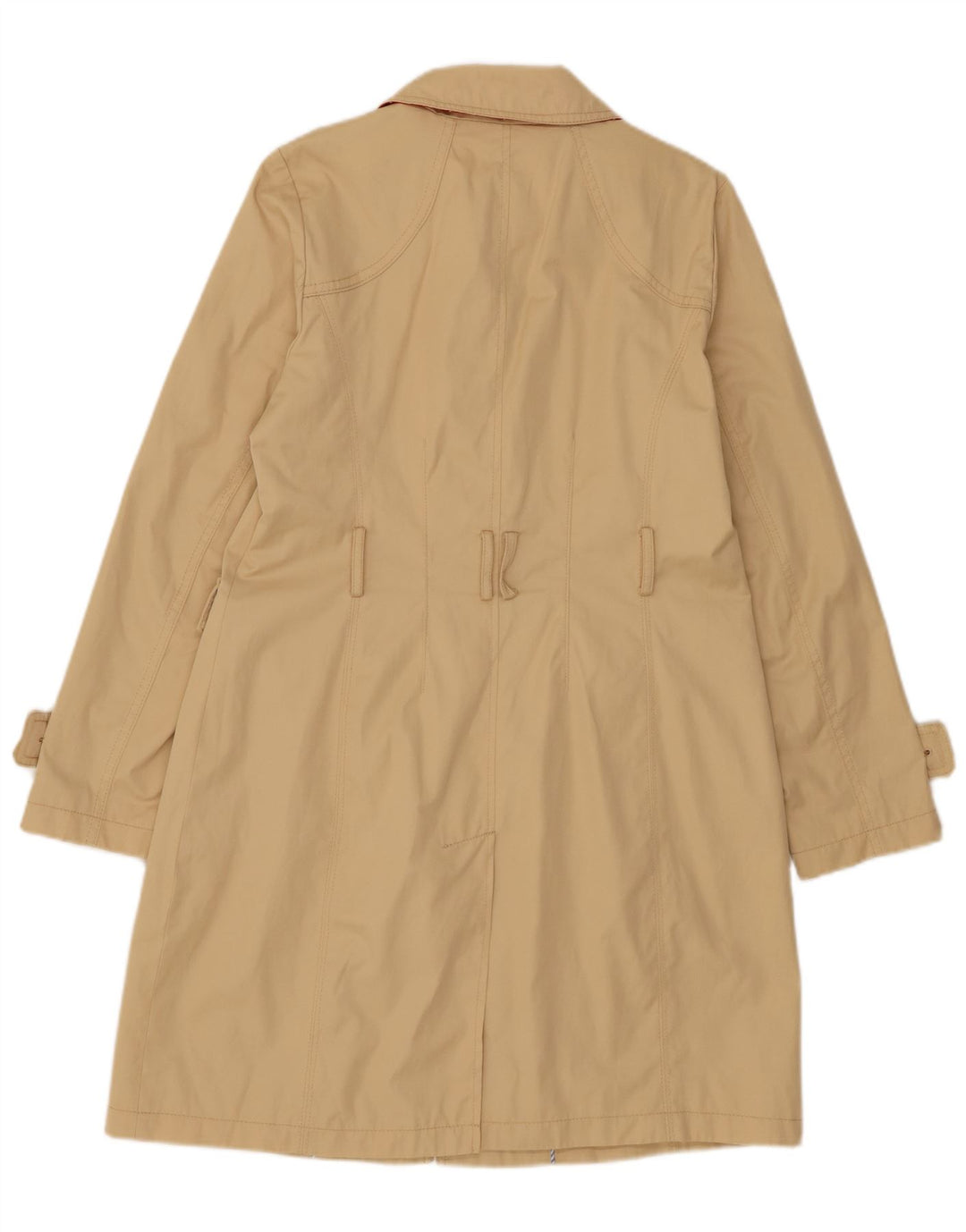 Lands End Damen Trenchcoat UK 10 Small Beige Baumwolle