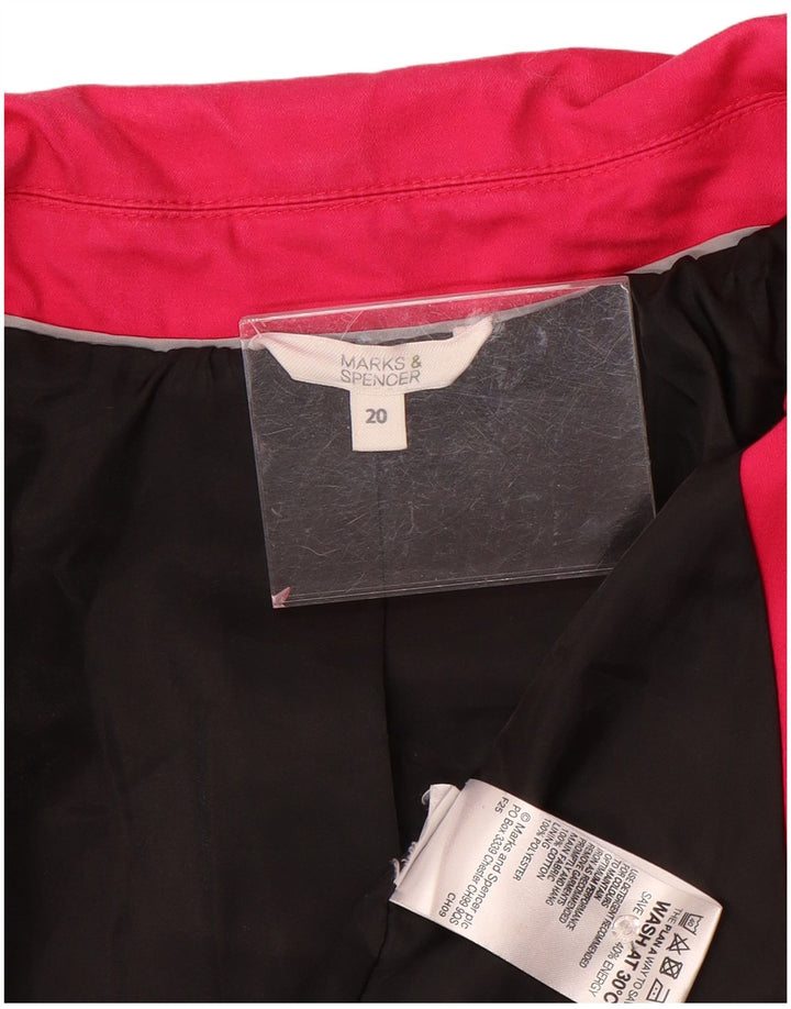 Marks & Spencer Womens Trench Coat UK 20 2XL Pink Cotton