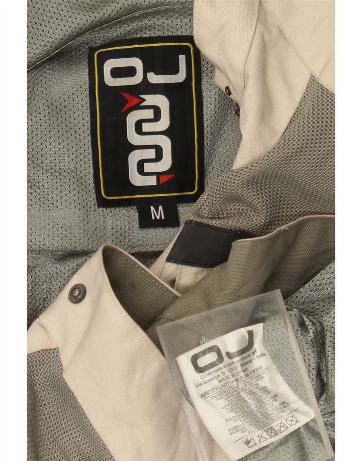 OJ ATMOSFERE Racerjakke til kvinder UK 14 Medium Beige Colourblock Polyamid
