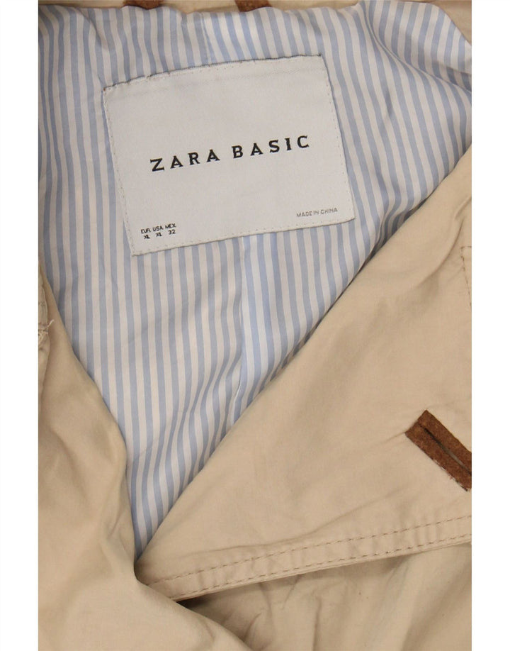 ZARA Womens Pea Coat UK 18 XL Beige