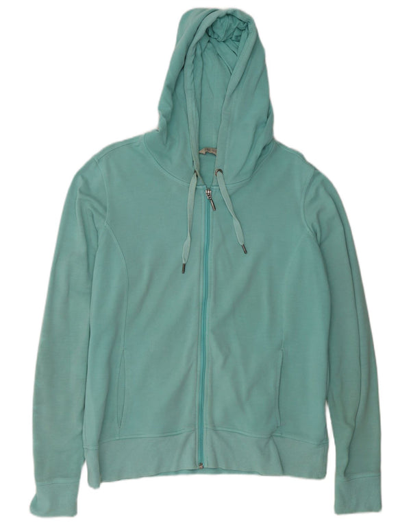 Marks & Spencer Dame Hættetrøje Sweater UK 16 Stor Blå Bomuld