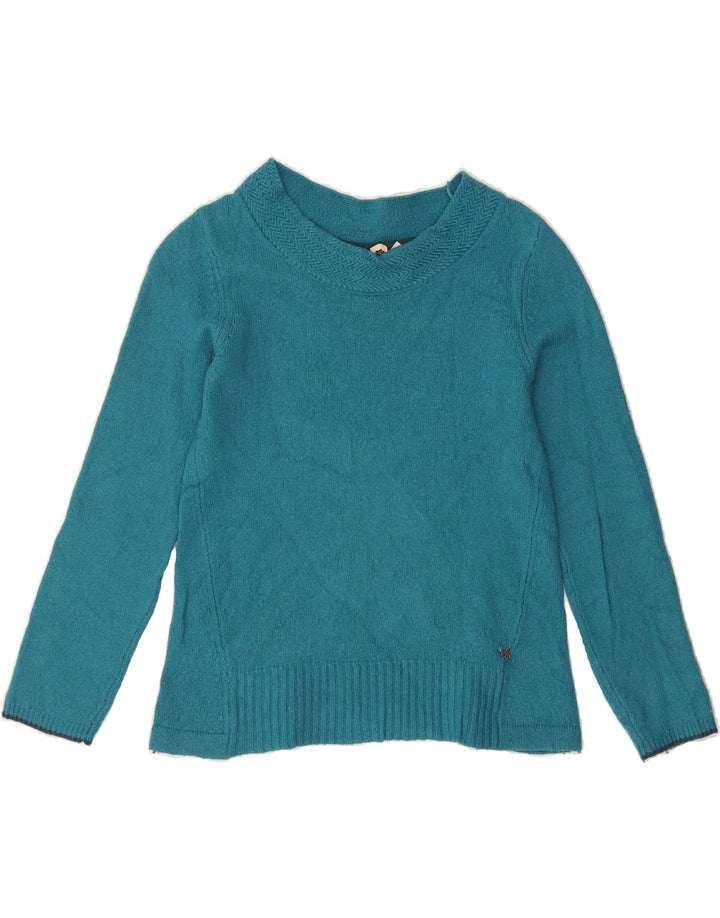 WHITE STUFF Womens Boat Neck Jumper Sweater UK 10 Small Blue Viscose Vintage White Stuff and Second-Hand White Stuff from Messina Hembry 