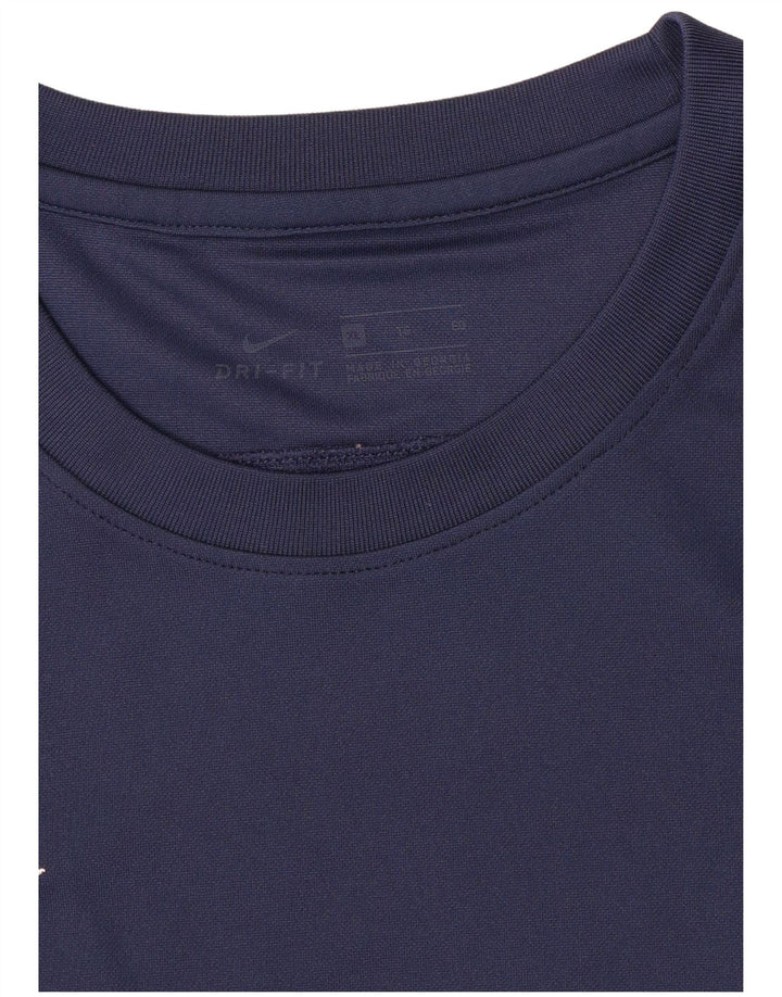 Nike herre Dri Fit T-shirt top XL marineblå