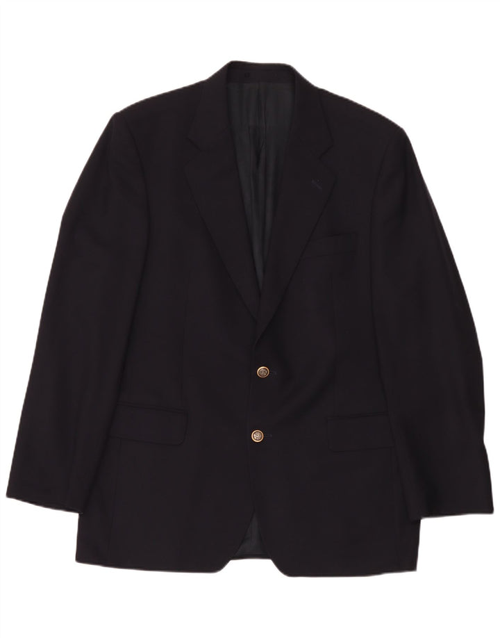Magee Herre 2 Button Blazer Jacket UK 42 XL Navy Blue New Wool