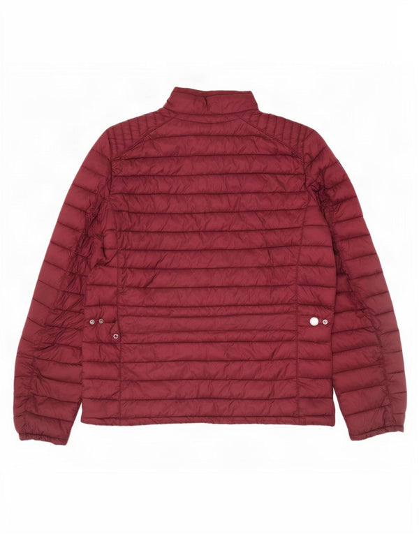 Fynch Hatton Mens Casual Fit Padded Jacket UK 38 Medium Burgundy Nylon