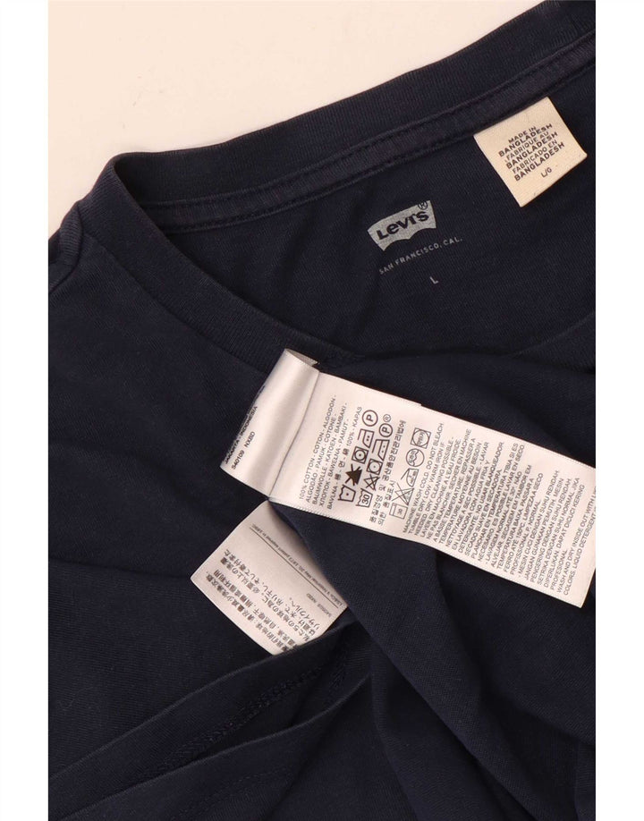 T-shirt da uomo Levi's Top Large in cotone blu navy
