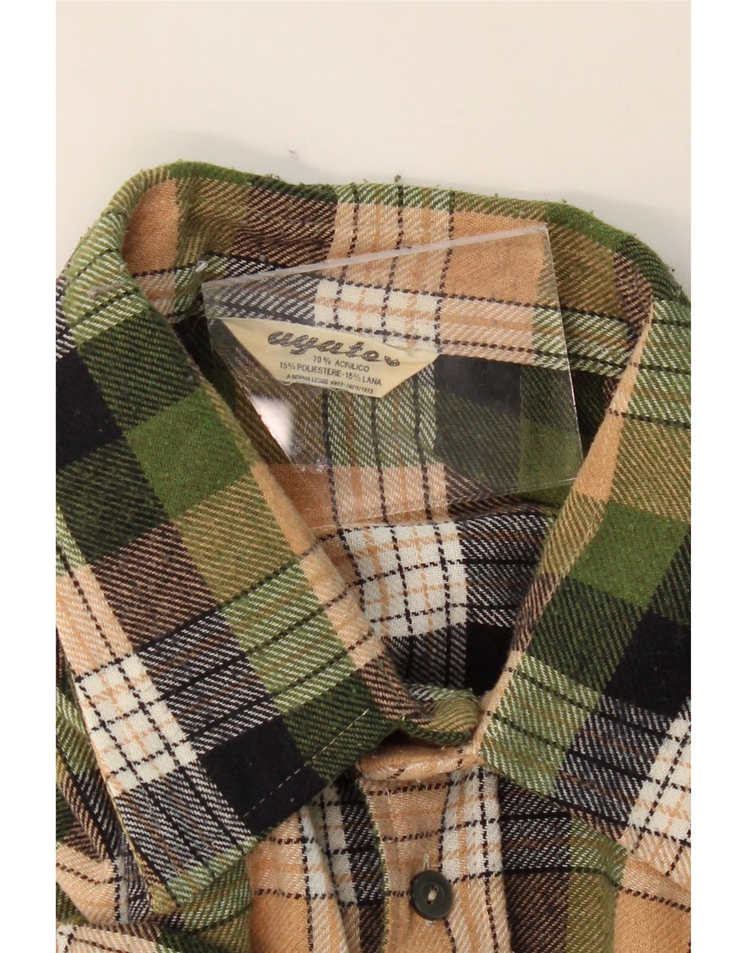 VINTAGE Mens Flannel Shirt Large Multicoloured Check Acrylic Vintage Vintage and Second-Hand Vintage from Messina Hembry 