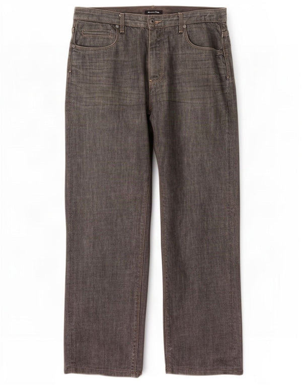Massimo Dutti Jean droit pour homme EU 44 Large W34 L29 Gris Coton