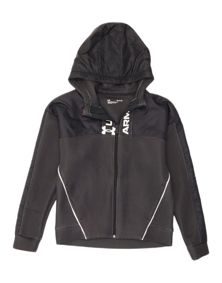 Under Armour Herre grafisk hættetrøje med lynlås lille sort plettet polyester