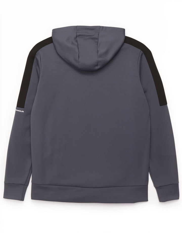 Under Armour Mens Zip Hoodie Sweater Small Blue Polyester