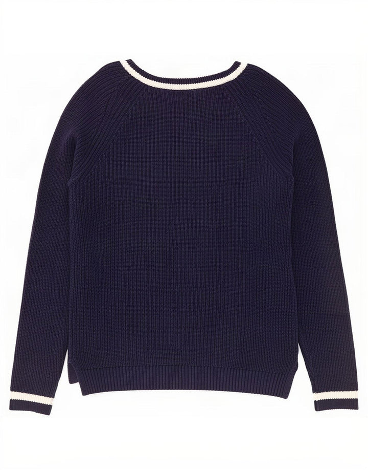 Sweter damski Gap z dekoltem w kształcie litery V, UK 10, mały, granatowy