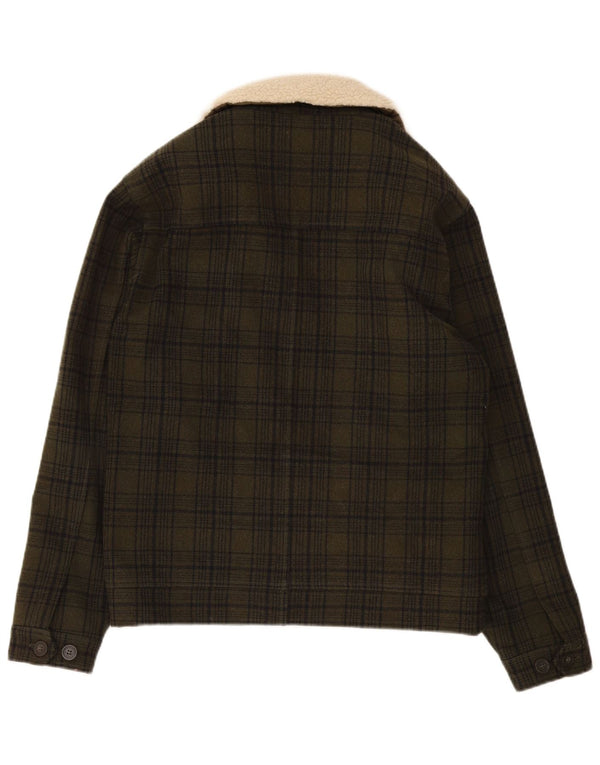 Minimum Herre Windbreaker Jacket UK 40 Large Green Plaid