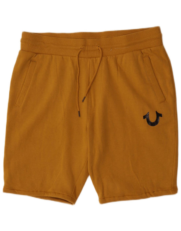 True Religion Mens Sport Shorts XL  Yellow Cotton