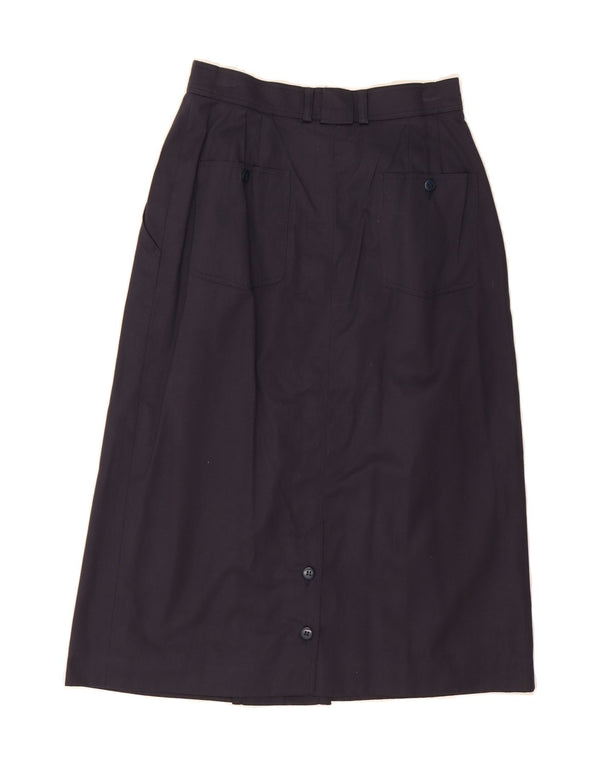 BOGNER Womens A-Line Skirt EU 38 Medium W27  Navy Blue Cotton
