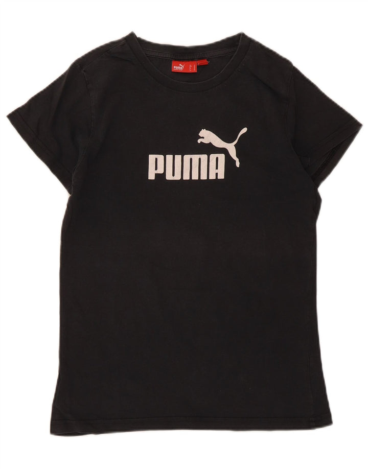 Puma Boys Graphic T-Shirt Top 11-12 Years Black