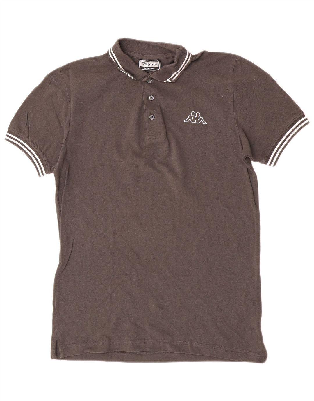 Polo Kappa Uomo In Cotone Grigio Medio