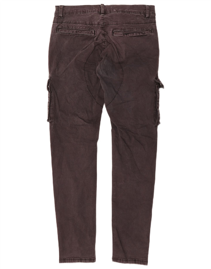 Zara Herre Cargo Slim Jeans EU 38 Small W30 L30 Grå Bomuld