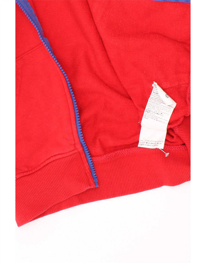 Benetton Boys Graphic Tracksuit Top Jacket 6-7 Years Small Red Cotton