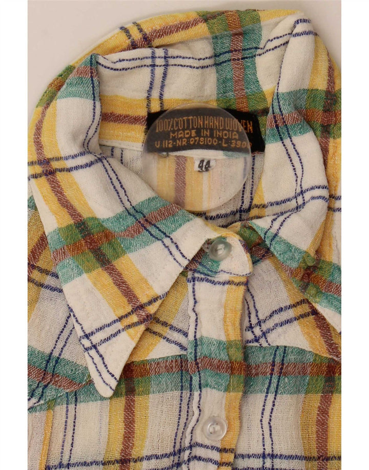Vintage Womens Shirt IT 44 Medium Multicoloured Check Cotton